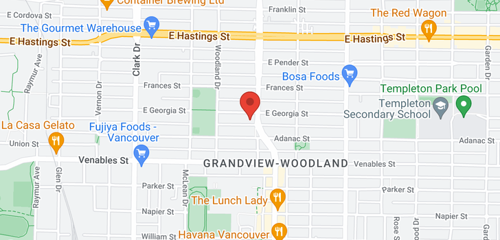 map of 105 725 COMMERCIAL DRIVE
